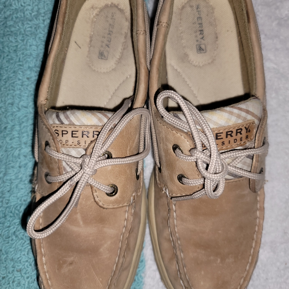 Sperry Leather Slip Ons Sz 10